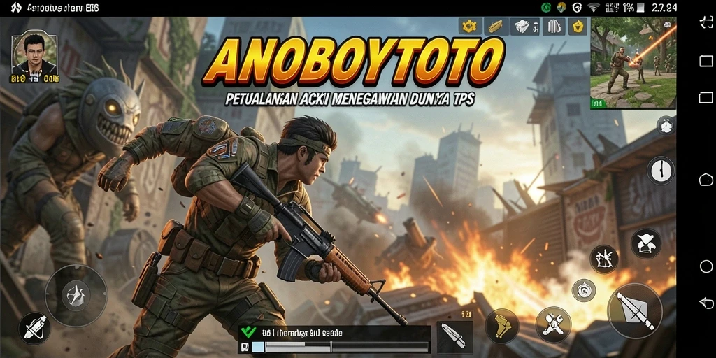 Gameplay ANOBOYTOTO dengan aksi tembak-menembak yang seru.