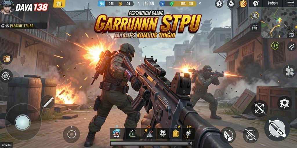 Screenshot utama DAYA138 menampilkan aksi seru dalam mode TPS.
