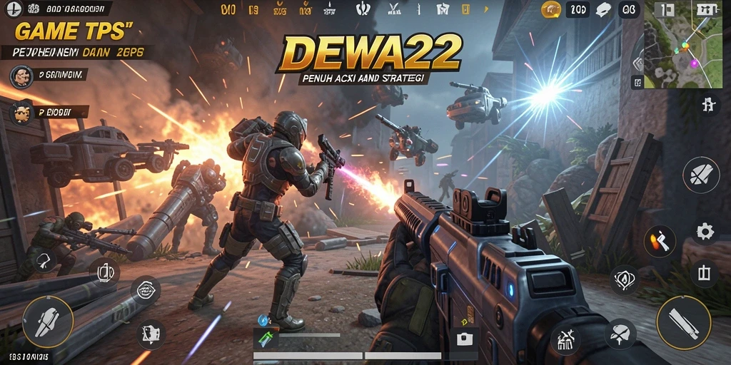 Screenshot gameplay DEWA22 menampilkan aksi TPS menegangkan.