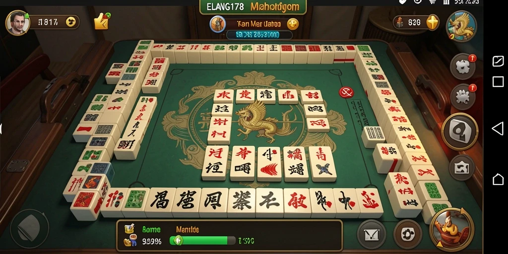 Screenshot gameplay ELANG178 yang menampilkan keseruan bermain Mahjong.