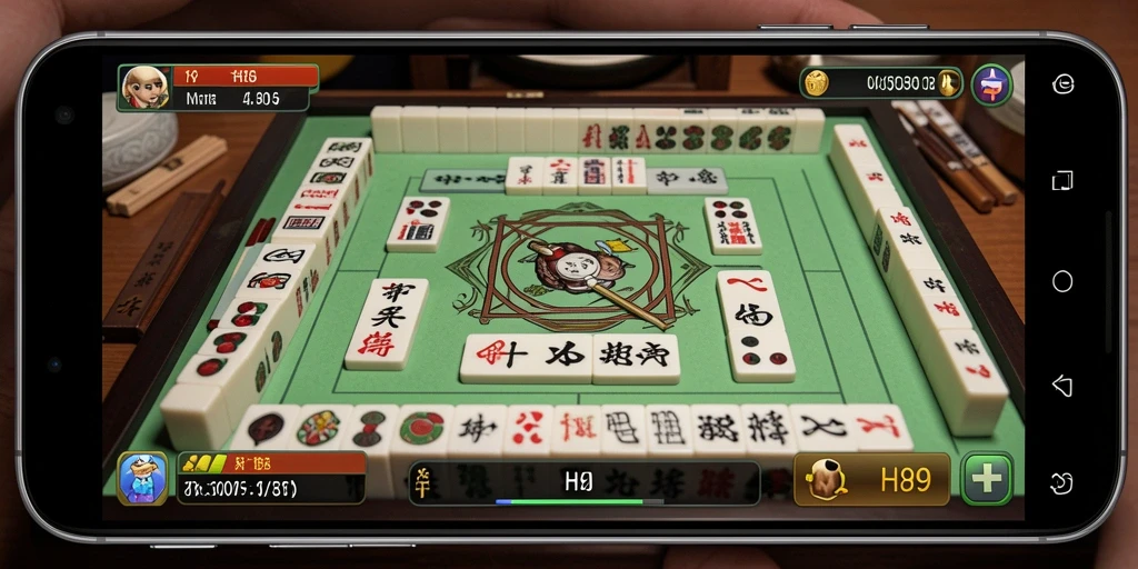 Tampilan gameplay H89 yang menarik dengan elemen Mahjong klasik.