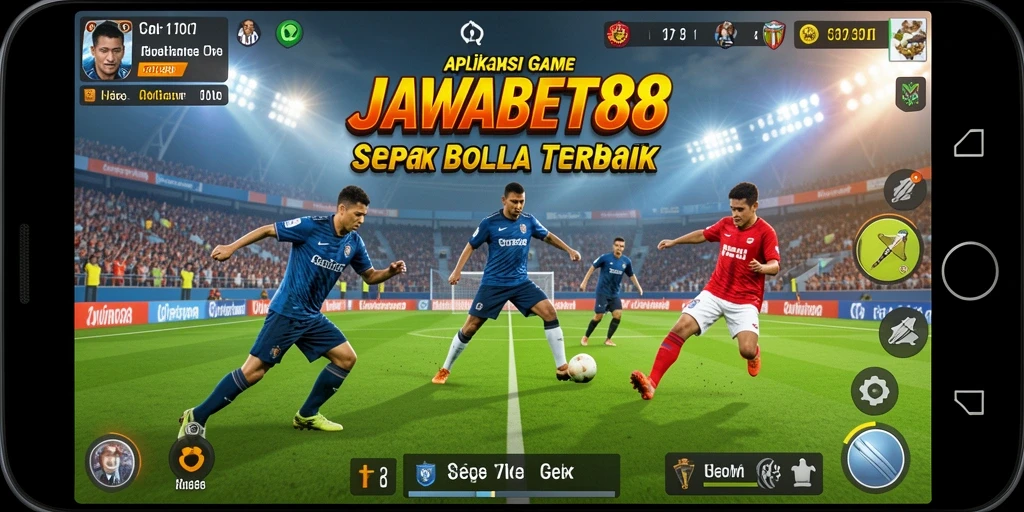 Tampilan gameplay seru di JAWABET88 dengan aksi sepak bola yang mendebarkan.
