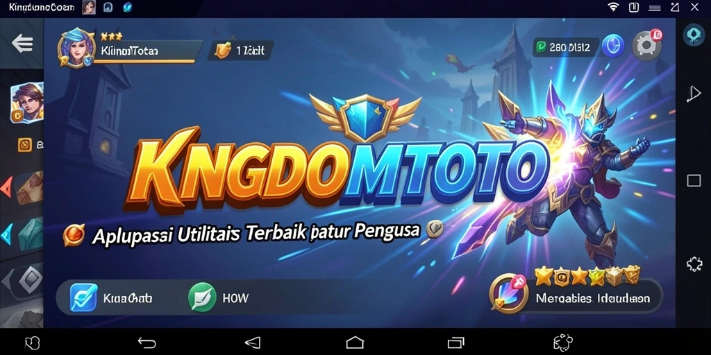 Screenshot KINGDOMTOTO menampilkan antarmuka aplikasi utility yang ramah pengguna.