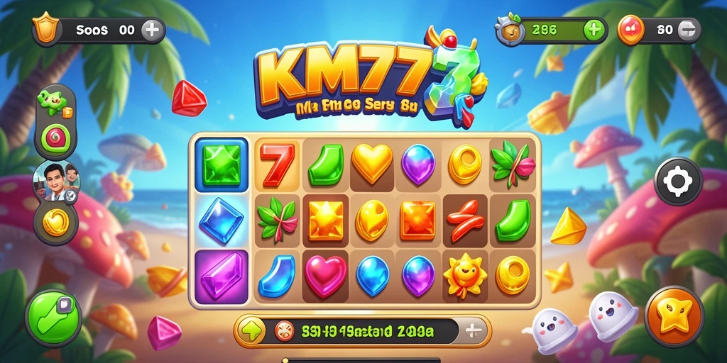 Tampilan gameplay KM777 yang menarik dalam genre Match-3.