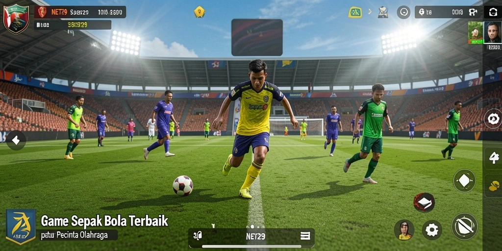 Tangkapan layar menunjukkan aksi seru dalam permainan sepak bola.