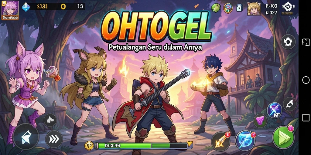 Screenshot gameplay OHTOGEL yang menunjukkan aksi seru dalam dunia Anime.