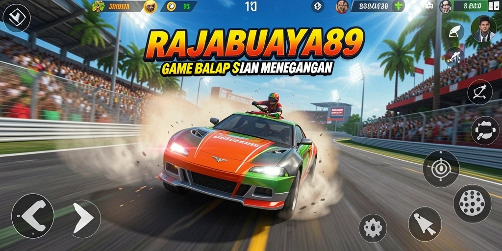Tampilan menarik dari gameplay balap di RAJABUAYA89.
