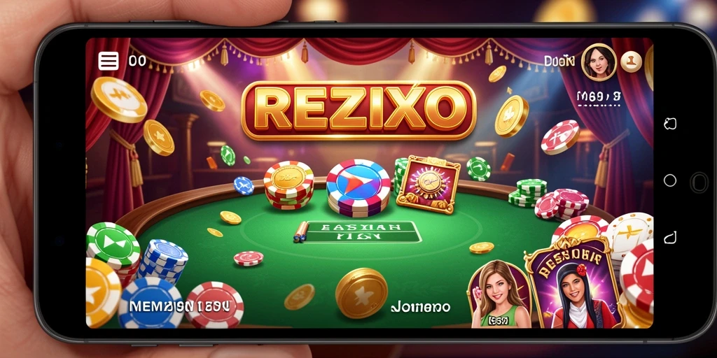 Tampilan gameplay menarik di REZIXO dengan fitur Kasino yang mendebarkan.
