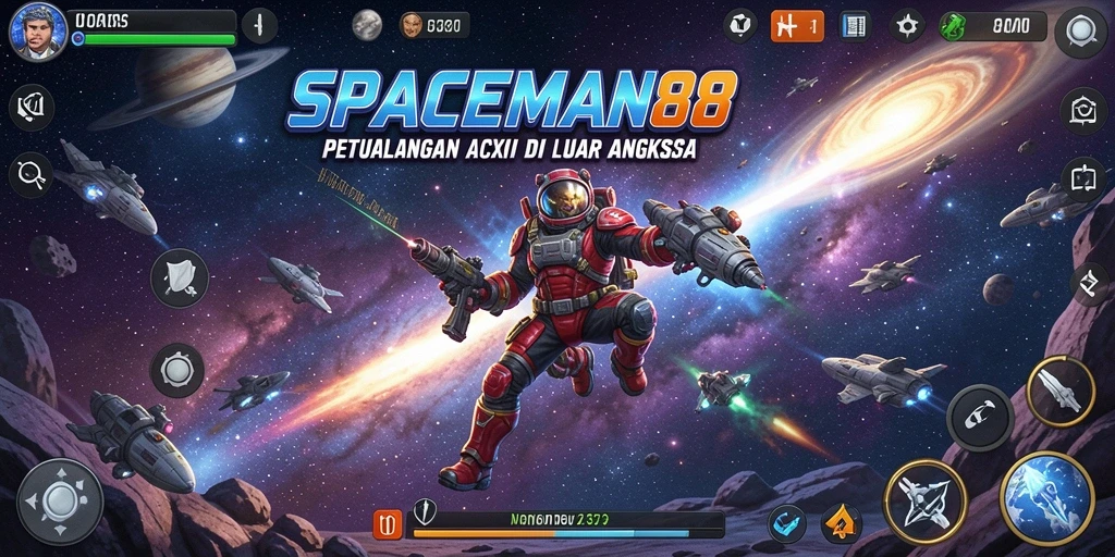 Tampilan gameplay SPACEMAN88 yang penuh aksi di luar angkasa.