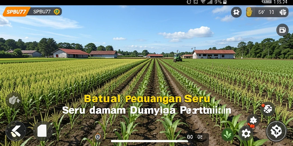 Tampilan gameplay pertanian yang menarik dan penuh warna.