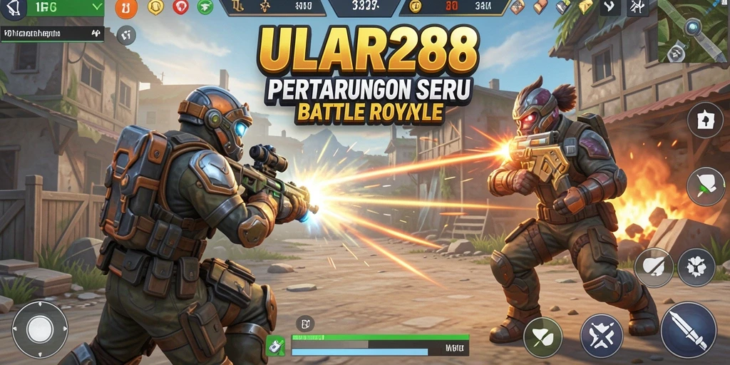 Screenshot utama ULAR288 menampilkan aksi pertarungan Battle Royale yang mendebarkan.