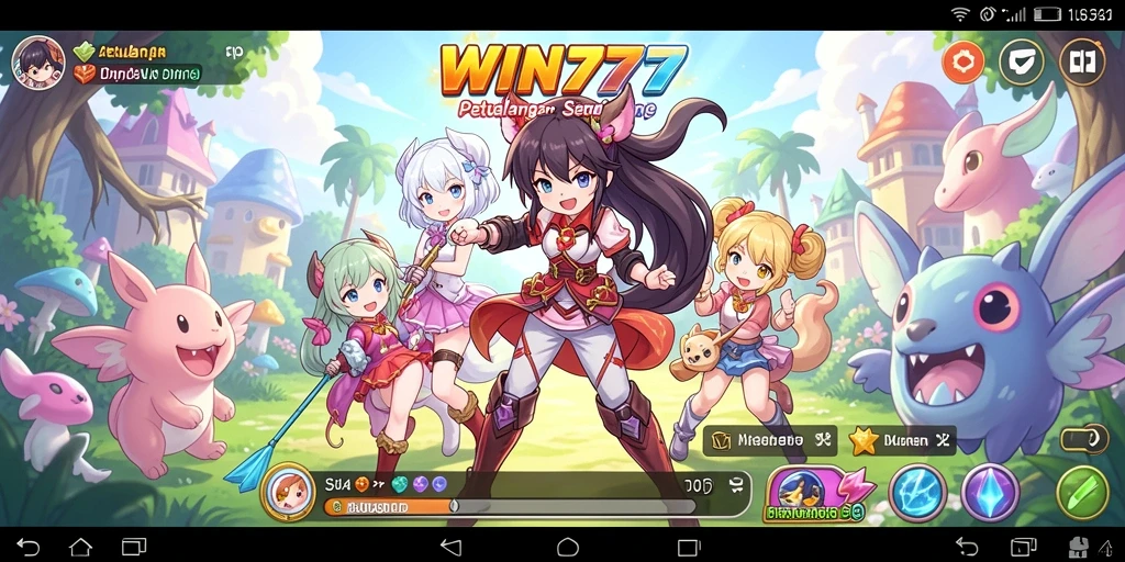 Tampilan gameplay WIN777 yang fantastis dan penuh warna dalam dunia Anime.